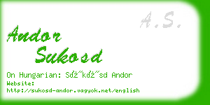 andor sukosd business card